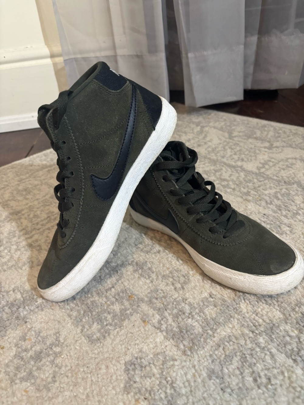 Nike Olive green SB Bruin Blazer shoes